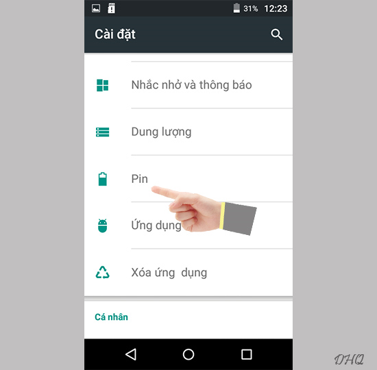 Chọn pin